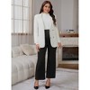 INSPIRE CHIC Women's Work Maternity Pants Business Stretchy Over the Belly Formal Pregnancy Trousers with Pockets - 4 of 4