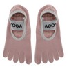Unique Bargains Women's Solid Color Yoga Five Toe Socks 1 Pair - 4 of 4