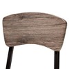 5pc Marcus Dining Set with Metal Frame & Oak Wood Finish for Four Black - Baxton Studio - 4 of 4