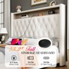 LED Frame with 53.2" Storage Headboard,USB Ports,No Box Spring Needed - 3 of 4