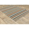 Oriental Weavers Latitude 602W3 Grey/ Teal Indoor/Outdoor Area Rug - 1'10" x 7'6" - 3 of 4