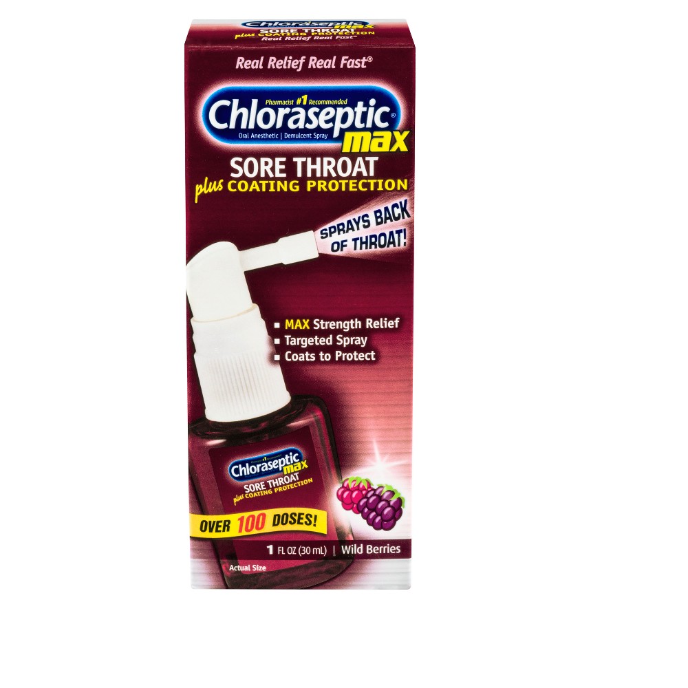 UPC 678112017485 product image for Chloraseptic Max Sore Throat Plus Coating Protection Spray - Wild Berry - 1 fl o | upcitemdb.com