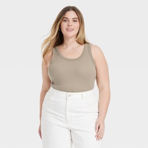 Women's 90s Ribbed Tank Top - Universal Thread™ - 1 of 3
