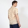 Campus Sutra Men Men's Beige Embroidered Geometric-Lined Shirt - 4 of 4