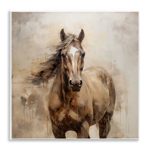 Stupell Industries Horse with Modern Drip Wall Plaque Art - 1 of 4