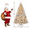 6ft Pre-Lit Snow Flocked Artificial Christmas Tree Holiday W/1000 Branch Tips & 250 Warm White Lights - 4 of 4