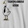 Rerun Island Men's Today I Am A Serious Goose Long Sleeve Graphic Cotton Sweatshirt Hoodie - 2 of 4