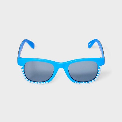 Toddler Boys' Shark Sunglasses - Cat & Jack™ Blue: Surfer Shade, Maximum UV Protection, Polycarbonate Lens, Recycled Plastic Frame