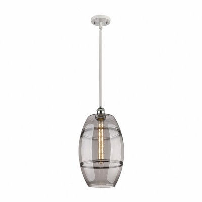 Vaz - 1 Light Stem Hung Mini Pendant In Industrial Style-18.5 Inches Tall and 10 Inches Wide