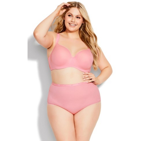 Avenue Body  Women's Plus Size Fashion Microfiber Full Brief - Sweet Pink  - 22w/24w : Target