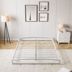 Low Bed Frame, Heavy Duty Metal Platform Full Bed Frame Low Profile, Mattress Foundation, No Box Spring Needed, Noise-Free, Non-Slip - 1 of 4