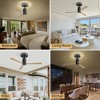 Ceiling Fan with Light & Remote Control Reversible Dimmable Noiseless with 6-Speeds Timer - 3 of 4