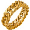 Steeltime Men's stainless steel cuban chain link band ring - 2 of 4