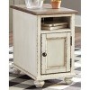 Realyn Chairside End Table White/Brown - Signature Design by Ashley: Cottage Style, Power Outlets, USB Ports - 2 of 4