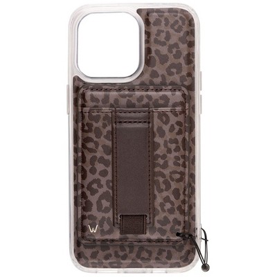 Walli Cases Shadow Leopard Magnetic Phone Case with Wallet and Finger Strap