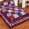 Collections Etc Patchwork Ruffled Bedspread - image 2 of 3