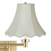 Barnes and Ivy Alta Gold Plug-In Swing Arm Wall Lamp with Creme Shade - 2 of 4