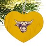Mankato Secondary Logo Heart Love Wood Christmas Tree Holiday Ornament - 2 of 3