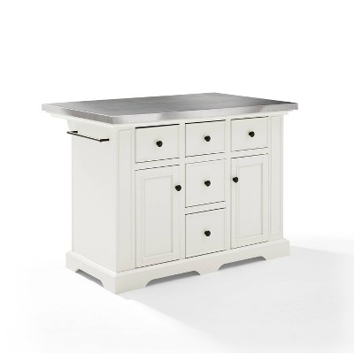 Julia Stainless Steel Top Kitchen Island - Crosley