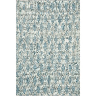 4'x6' Diamond Tufted Area Rug Ivory/Blue - Safavieh