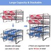 SEVOBAL Utility Storage Shelves Four Tier Can Organizer Rack Stackable Soda Can Dispenser for Refrigerator, Black, 16.92"*11.61"*3.93" - 2 of 4