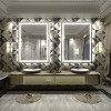 Apmir Super Bright 192 LEDs/m Front LED Lighted Anti-Fog Tempered Glass Bathroom/Vanity Mirror with ETL & 3-Year Warranty - 3 of 4