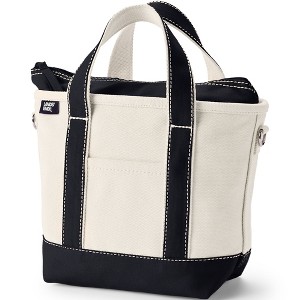 Lands' End Zip Top Canvas Tote Bag - 1 of 4