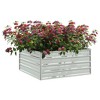 vidaXL Garden Raised Bed 39.4"x39.4"x17.7" Galvanized Steel Silver - 3 of 4