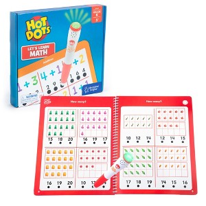 Educational Insights Hot Dots Let's Learn Kindergarten Math Workbook with Interactive Hot Dots Audio Pen, Ages 5-6 - 1 of 4