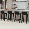 Tangkula 4PCS kitchen bar stools counter height bar stools mid century bar chairs - 4 of 4