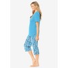 Dreams & Co. Plus Size 2-Piece Capri PJ Set - 4 of 4