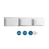 Progress Lighting Ace Collection 3-Light LED Bath Bracket in Polished Chrome with Geometric Frosted Glass Shades - 2 of 2