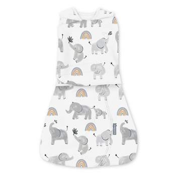 SwaddleMe by Ingenuity Arms Free Convertible Swaddle - Happy Elephants