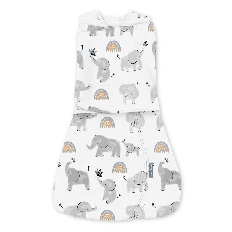 SwaddleMe by Ingenuity Arms Free Convertible Swaddle - Happy Elephants, 1 of 8