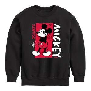 Boys' - Disney - Mickey Iconic Graphic Long Sleeve Fleece Sweatshirt - 1 of 4