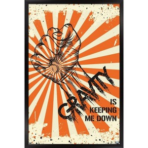 Trends International Lunch Hour Productions - Gravity Keeping Me Down Framed Wall Poster Prints - 1 of 4