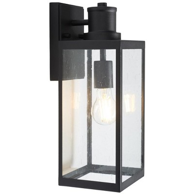 Agni Black Direct Wired Outdoor Wall Sconce Set