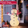 Joyfy 5 FT Snowman Christmas Outdoor Decorations with 150 LEDs, Collapsible Snowman Yard Lights for Christmas Backyard Garden Lawn Holiday Decoration - 4 of 4