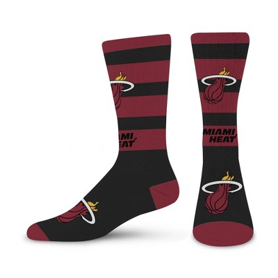 NBA Miami Heat Rugby Double Big Crew Socks - Large