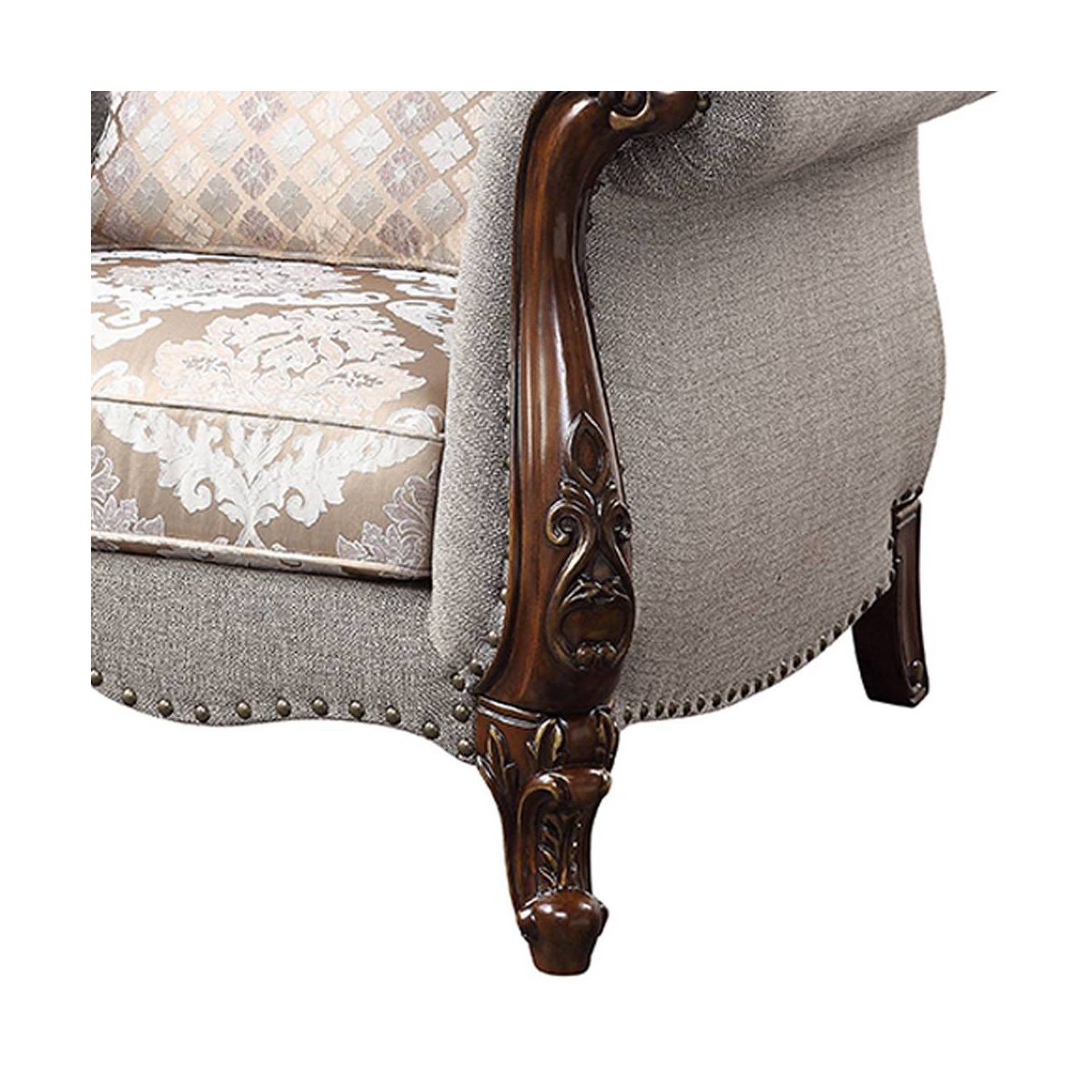 48" Miyeon Fabric Chair Cherry - Acme Furniture - thumbnail 6