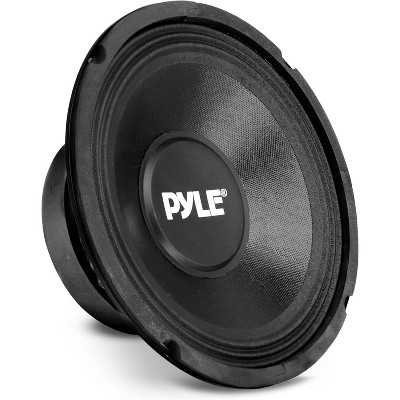 500 Watt Professional PA Speaker for Events with 8'' Woofer, Steel Basket, Black Paper Cone