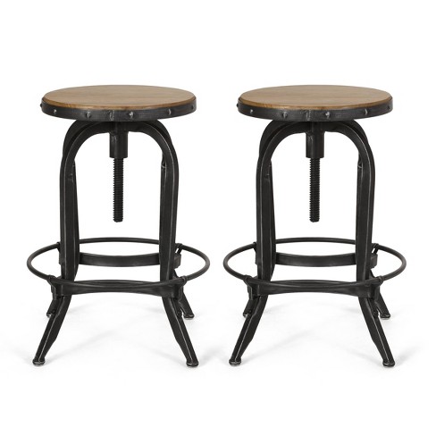 Pewter metal deals bar stools