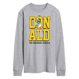 Men's - Disney - Vintage Donald Duck Art Long Sleeve Graphic T-Shirt - 1 of 4