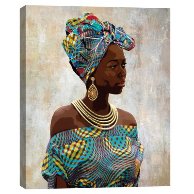 22" x 28" Chic Portrait Asha by Mark Chandon Unframed Wall Canvas - Masterpiece Art Gallery