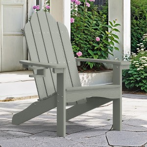 Arceso Adirondack Chair，36 Inch Outdoor Patio Chair，Adirondack Chairs with Cup Holder,  Plastic Adirondack Chairs for Patio, Law, Garden - 1 of 4