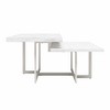 Maliang 35.43" W x 18.15" H x 36" D White Coffee Table for Living Room - 4 of 4