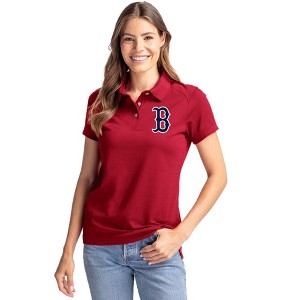 Boston Red Sox Cutter & Buck Advantage Eco Tri-Blend Pique Womens Polo - Cardinal Red - Small - 1 of 1