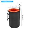 Unique Bargains Neoprene Waterproof Shockproof Wear-resistant Lens Pouch Black&Orange 1 Pc - 2 of 3