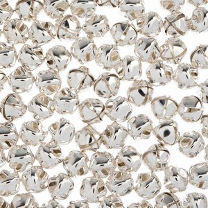 John Bead 100 Pieces 8mm Silver Craft Jingle Bells for Christmas Holiday Home Decorations Party Favors Supplies - 1 of 4