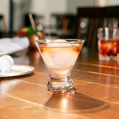 Libbey Clear Glass Stemless Martini Cocktail Set of 4